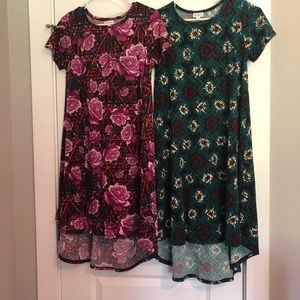 Lot of 2 XXS Carly LuLaRoe Dresses *Like New*